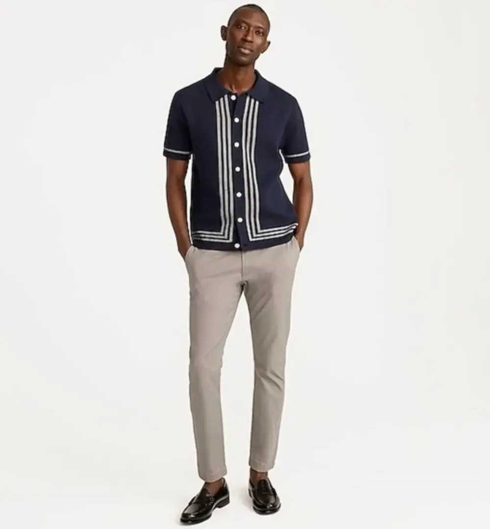 J.Crew Stretch 250 Skinny Chino Pants Mens 30x32 Gray Twill Cotton Blend Zip Fly